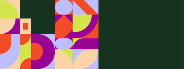 Obraz premium Template with a colorful gradient triangular pattern on each corner position with a space. Modern white geometric background for business or corporate presentation. Vector illustration
