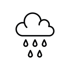 Rain icon vector stock illustration.