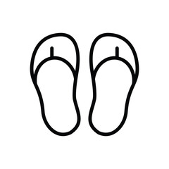 Flipflop icon vector stock illustration.