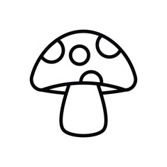 Mushroom icon vector stock illustration.