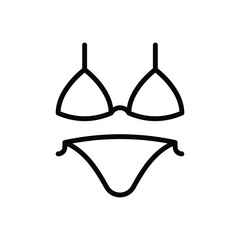 Bikini icon vector stock illustration.