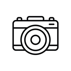 Camera icon vector stock illustration.