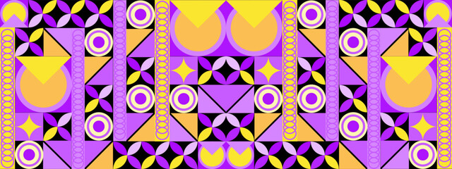 vector flat design colorful mosaic banners