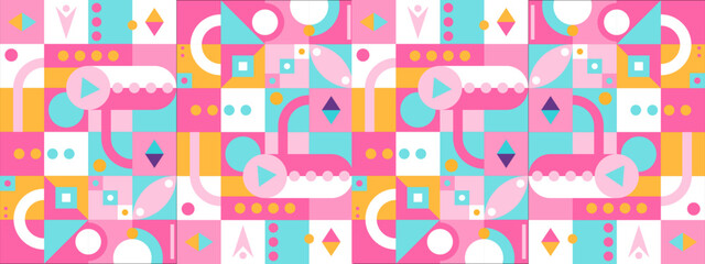 vector flat mosaic banners template