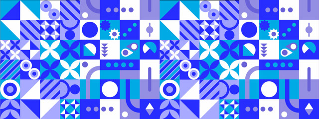 Flat design colorful colourful geometric mosaic pattern background