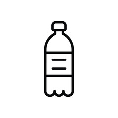 Water Bottle icon vector stock illustration.