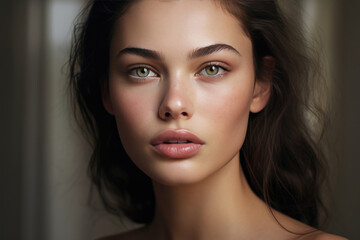 Obraz premium Beauty Portrait Of Model With Flawless And Radiant Skin