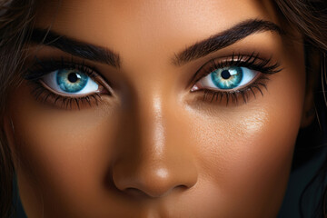 Naklejka premium Beauty Portrait Of Model With Striking And Mesmerizing Eyes
