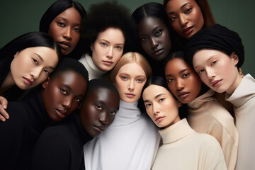 Fototapeta premium Conceptual Image Of Models Promoting Diversity And Inclusivity In The Industry