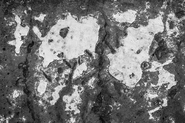 close up texture of cracked plaster on the wall