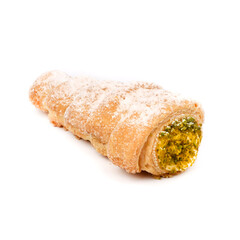 Tube with cream on a white background