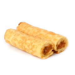Tube with condensed milk on a white background