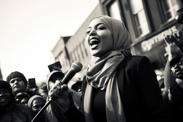Female Politician Advocating For The Needs Of Her Constituents