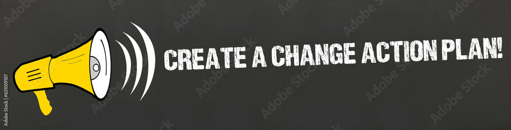 Wall mural create a change action plan