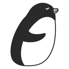 横向きのペンギン