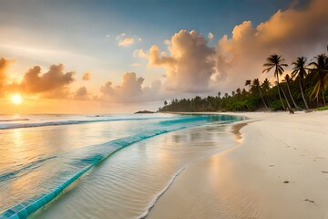 beach with trees