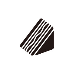 Sandwich icon.Flat silhouette version.