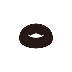 Bagel icon.Flat silhouette version.