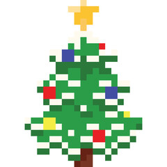 Pixel art christmas tree 