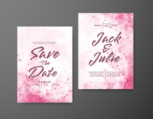 Save the date with watercolor background. Design for your invitation.