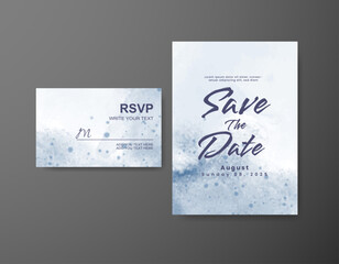 Save the date with watercolor background. Design for your invitation.