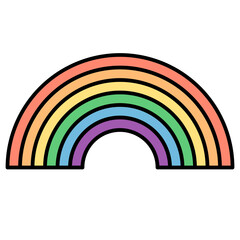 rainbow line icon
