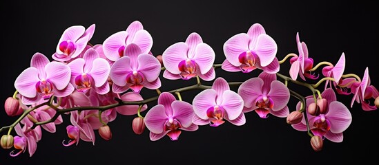 Fototapeta premium The Phalaenopsis orchid, also known as the Beautiful Pink Orchid, is found in gardens