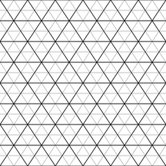 Fototapeta premium Seamless triangles pattern. Interlocking triangular shapes tessellation background. Triangle figures wallpaper. Grate backdrop. Grid motif. Polygons image. Digital paper design, textile print, Vector