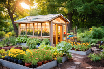 A close-up of a vegetable box garden with fresh produce, highlighting the joy of gardening and the pleasure of eating freshly grown vegetables.