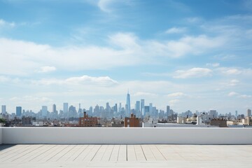 Minimalist Rooftop With a View Of The Sky, Generative AI 