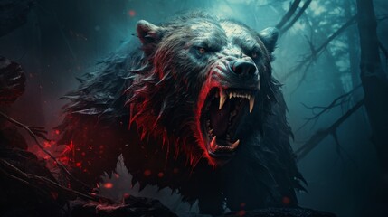portrait of an alpha male bear