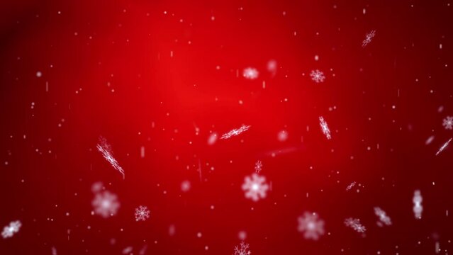 Christmas abstract snowflakes Particles Falling glitter animation. Merry Christmas winter and Happy New Year festival background.