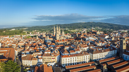 Early Morning Panoramic View of Santiago de Compostella, Spain - 631023982