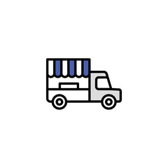 Food Truck icon design with white background stock illustration