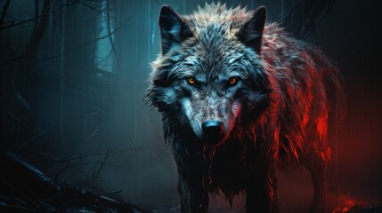 wolf alpha male - obrazy, fototapety, plakaty