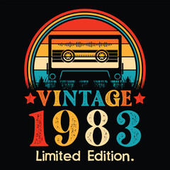Vintage 1983 Limited Edition Cassette Tape