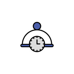 Delivery Time icon design with white background stock illustration