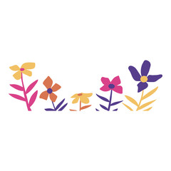  charm and grace of orange and purple flowers