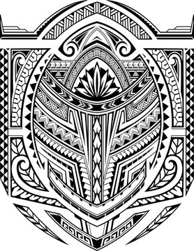 Polynesian style tattoo design