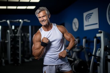 Fototapeta premium portrait of personal trainer man ready for workout coaching. Training, wellness and exercise coach confident