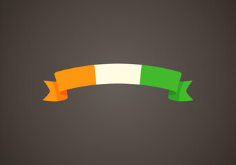 Ribbon with flag of Ivory Coast