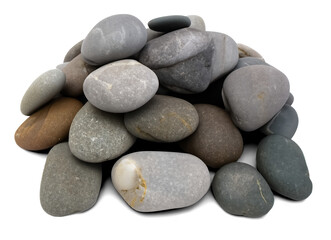 Fototapeta na wymiar pile of stones isolated