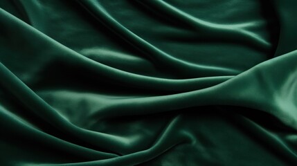 Fototapeta premium Close up of green velvet fabric, textile texture, background, generative AI