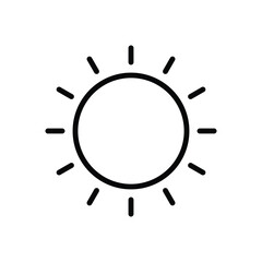 sun icon vector design template in white background