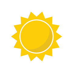 sun icon vector design template in white background