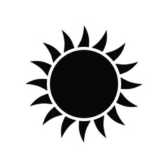 sun icon vector design template in white background