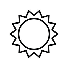 sun icon vector design template in white background