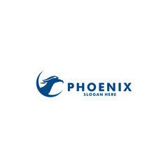 phoenix head logo animal abstract, phoenix logo illustration template