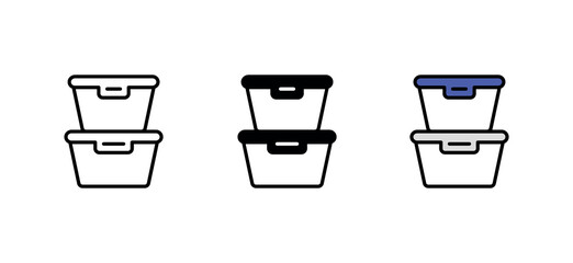 Food Container icon design with white background stock illustration