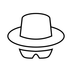Incognito icon vector. Unknown illustration sign. Nameless symbol or logo.